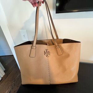 Tan leather Tory Burch bag - barely used, good condition